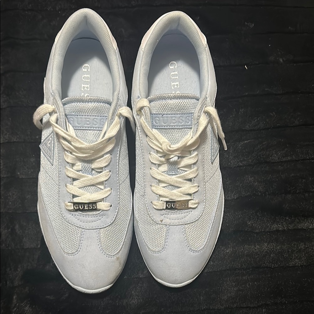 GUESS Sky Blue Sneakers with White Accents